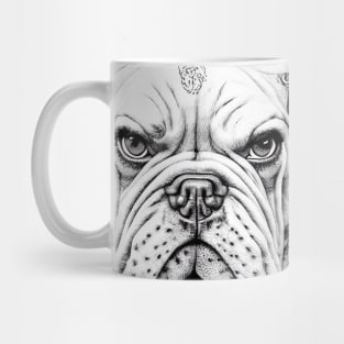 English Bulldog Pet Wild Nature Illustration Line Epic Illustration Line Art Mug